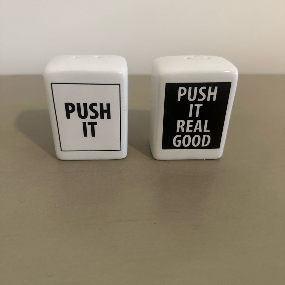 Push It Salt and Pepper Shakers